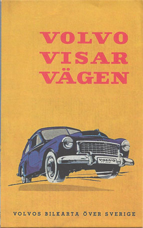 Faksimil av bilkarta utgiven av Volvo 1956